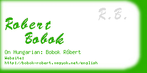 robert bobok business card