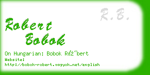 robert bobok business card